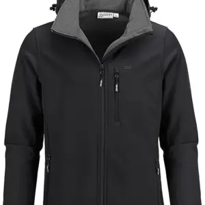 33,000ft Men's Softshell Jacket with Hood Fleece Lined Windbreaker Lightweight Waterproof Jackets for Hiking