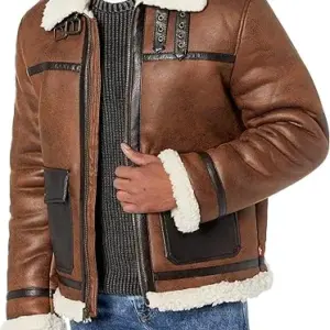Levi's Men's Faux Shearling Rancher Aviator Jacket